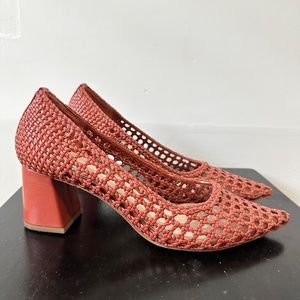 Zara Woven Block Heels size 9